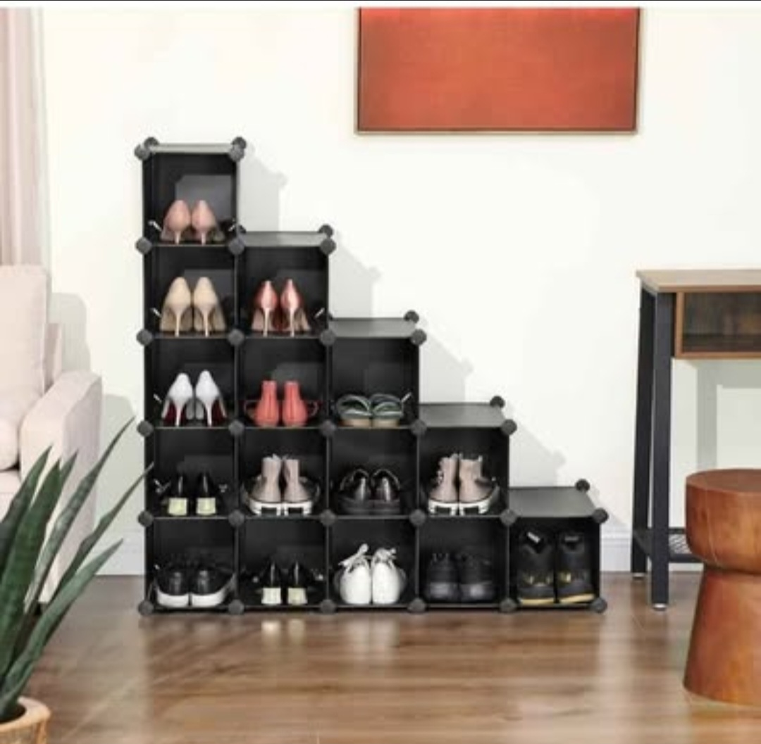 DIY Black Modular Shoe Rack - photo 3