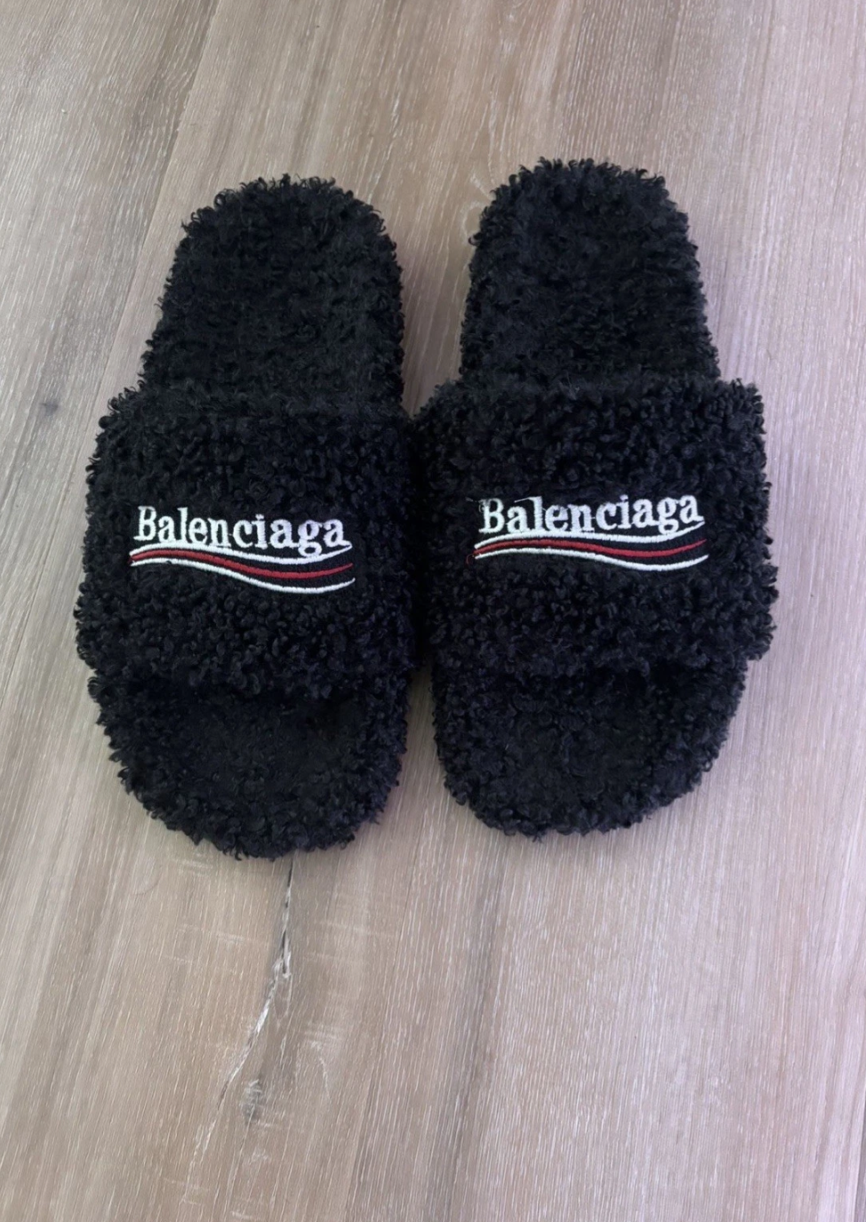 Balenciaga Fur Slides Size 44/10.5