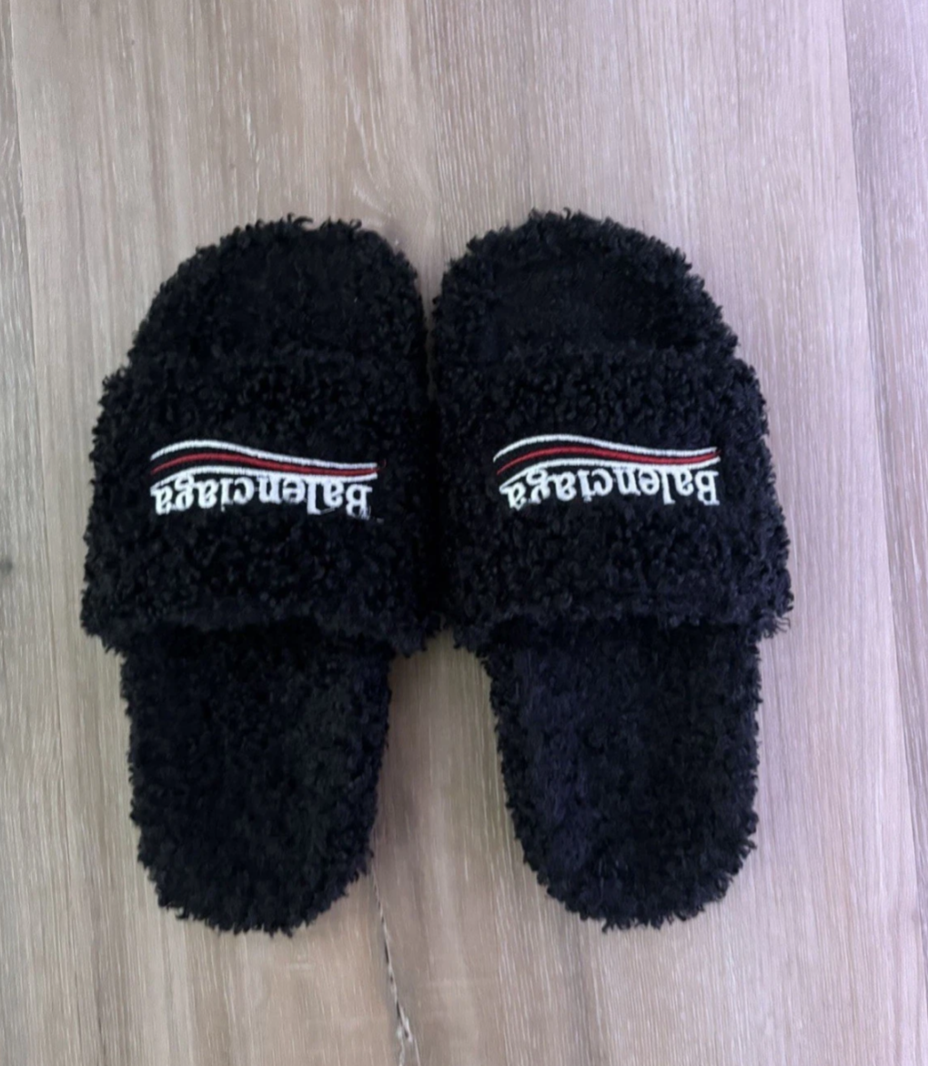 Balenciaga Fur Slides Size 44/10.5 - photo 4
