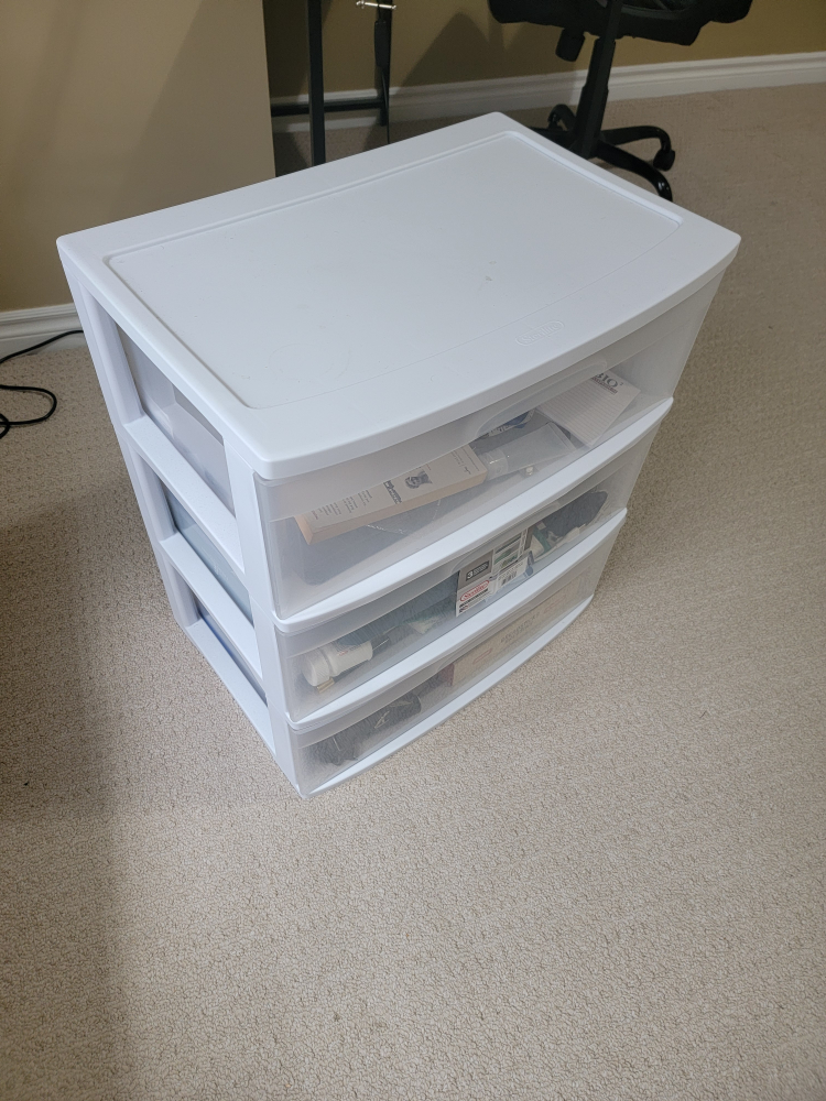 Sterilite Wide 3 Drawer White Cart – Like New - photo 2