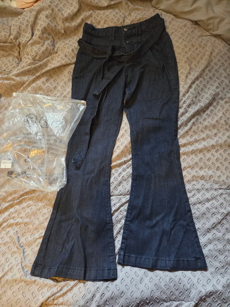 Flare Jeans with Belt - Size L thumbnail