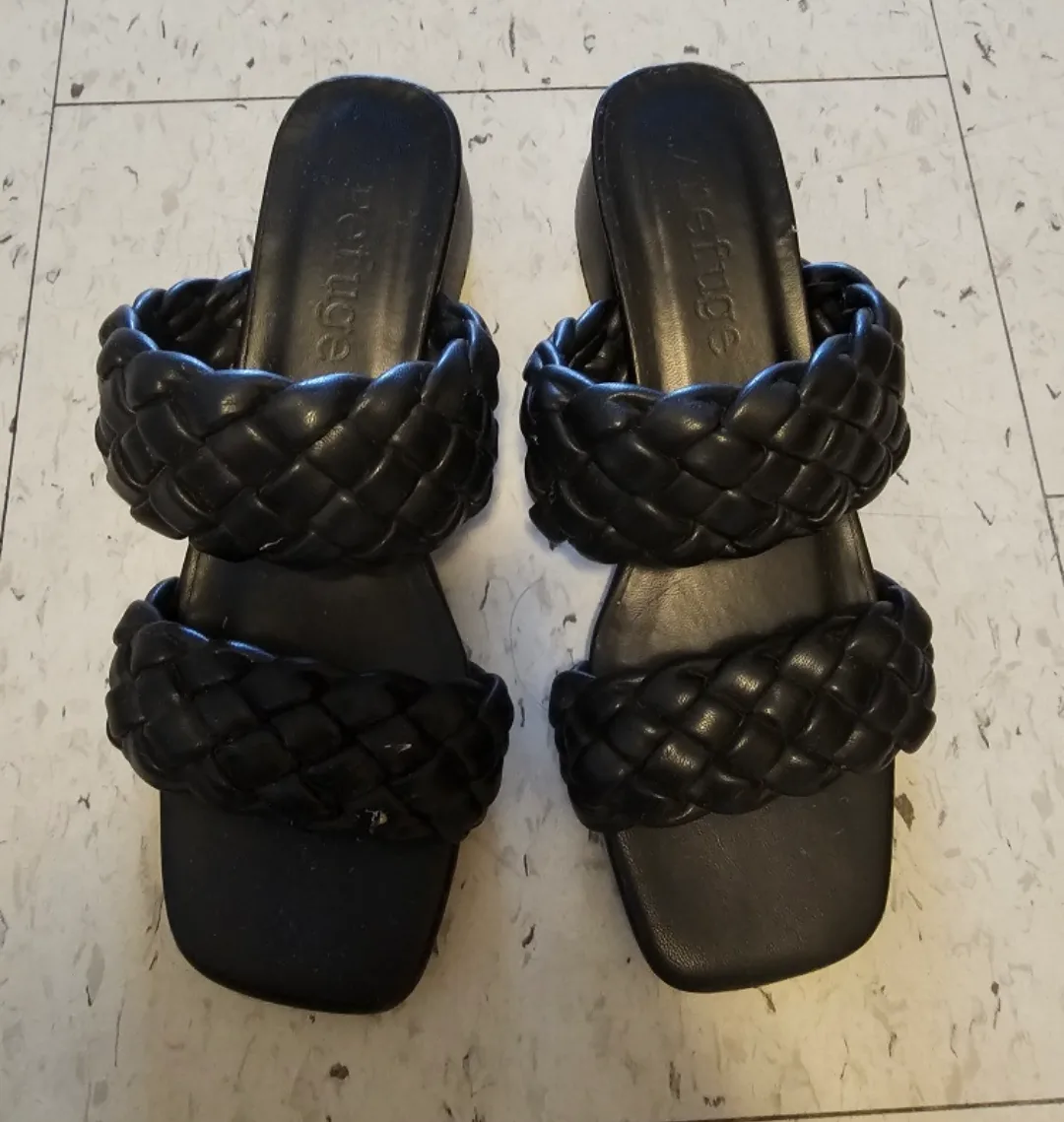 Refuge Black Braided Sandals thumbnail