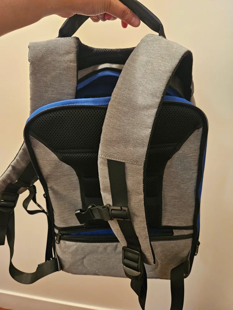 Anti-Theft Grey Backpack image indicator(2)