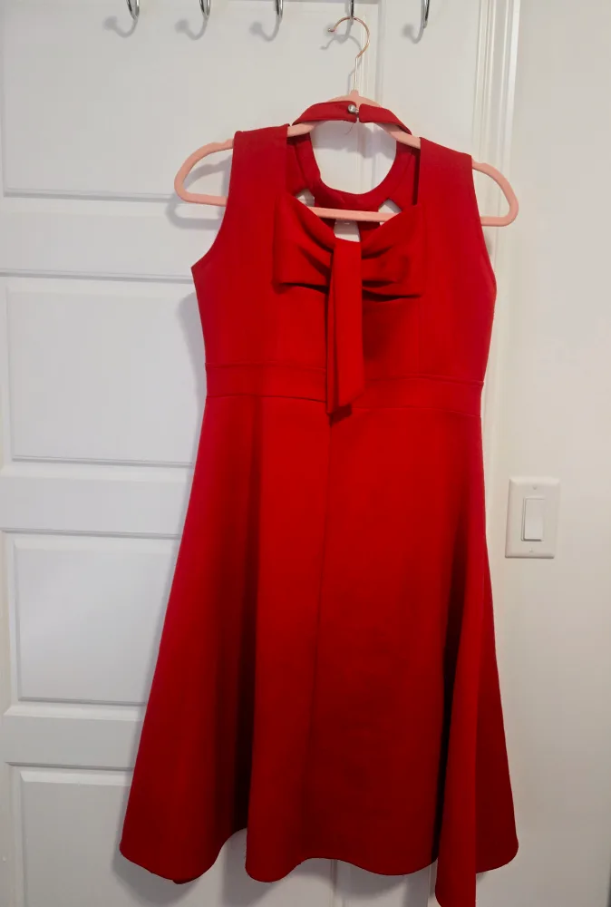 Red Dress with Bow Detail thumbnail