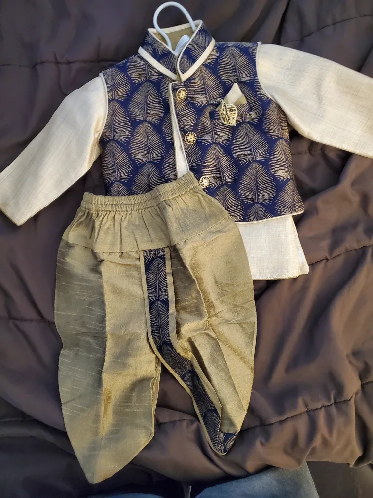 Kids' Indian Outfit - Vest and Dhoti Pants thumbnail