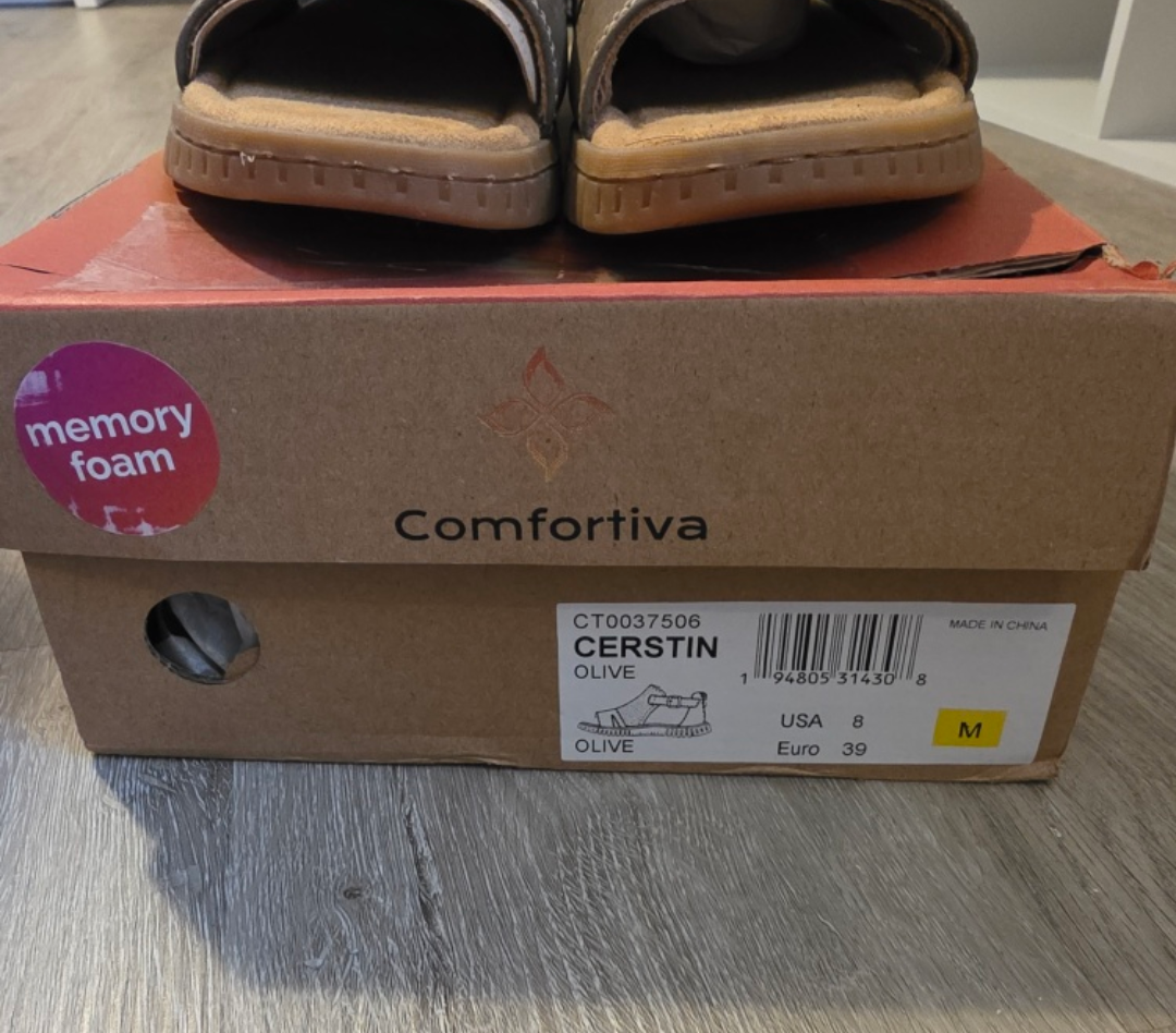 Comfortiva Cerstin Olive Sandals - Size 8 - photo 2