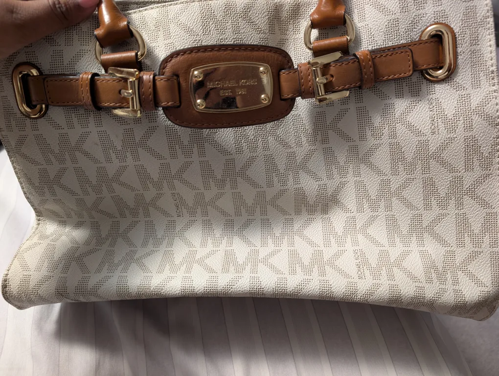 Michael Kors Tote Bag - Cream & Brown thumbnail