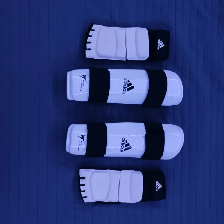Taekwondo Chest Protector, Shin Guards, & Foot Guards thumbnail