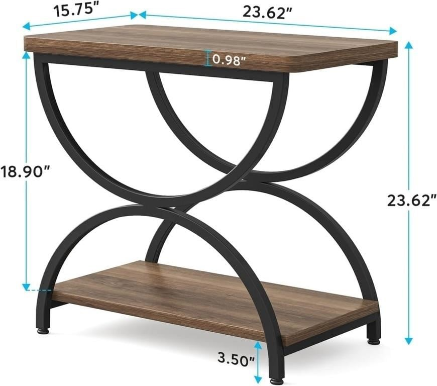 Brown & Black End Table - photo 3