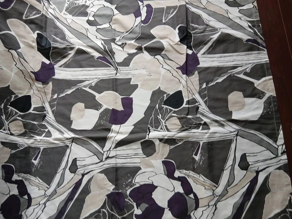 ikea Abstract Floral Pattern Curtain, 3 panels thumbnail