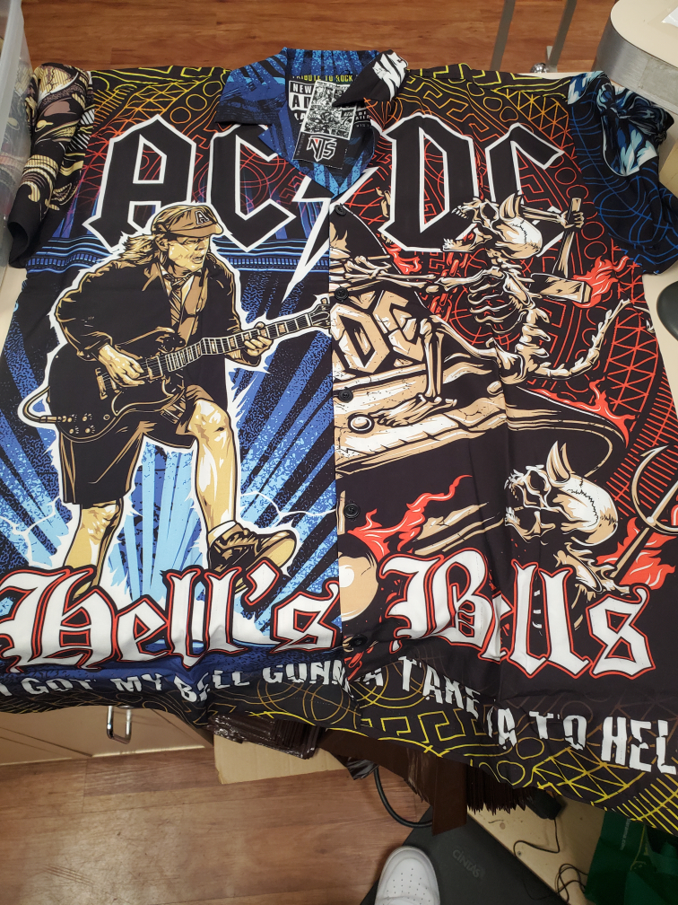 AC/DC "Hells Bells" Button Up Shirt