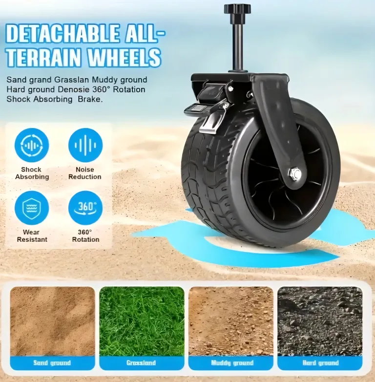 Folding Wagon Cart - All-Terrain Wheels image indicator(3)