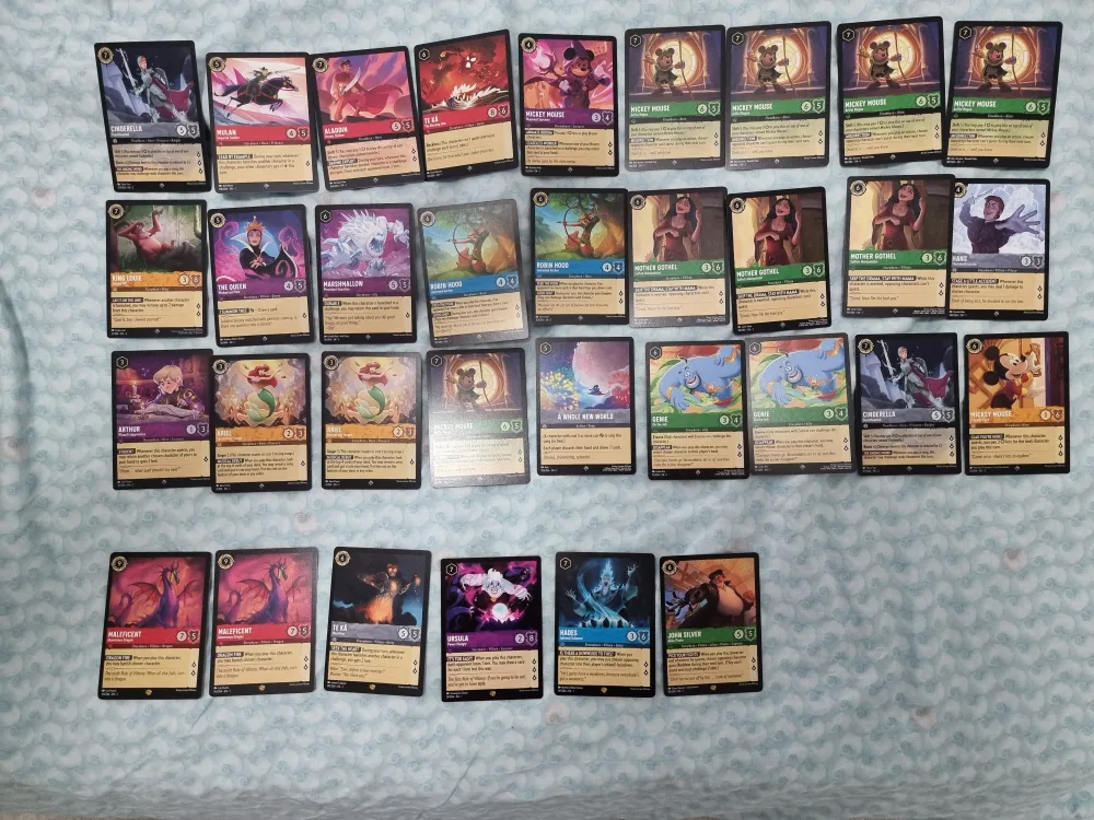 LORCANA RARE CARDS + BULK LOT ~800 Cards for $500 OBO image indicator(6)