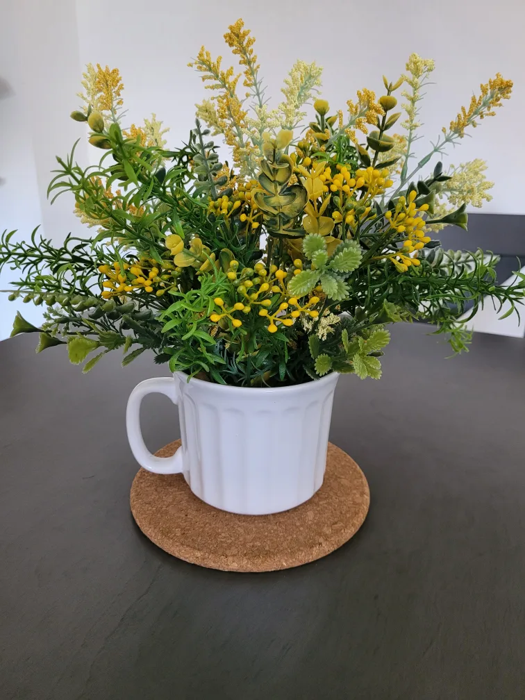 Artificial Floral Arrangement in Mug (2 Pieces) thumbnail