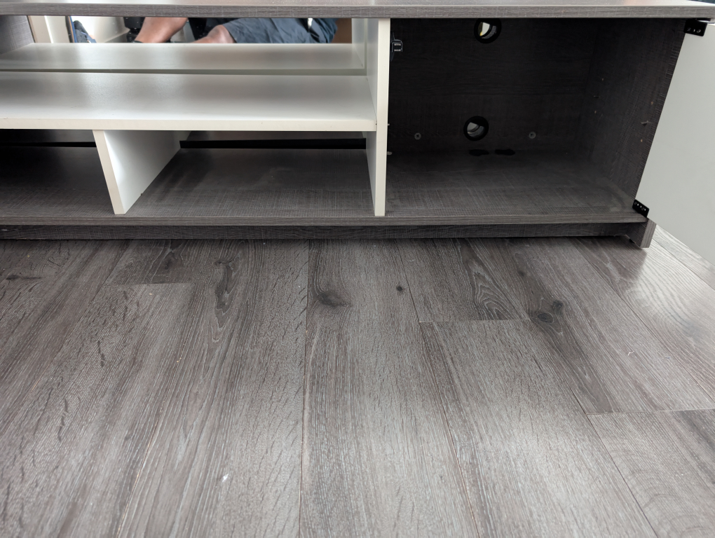 Grey & White TV Stand - photo 5