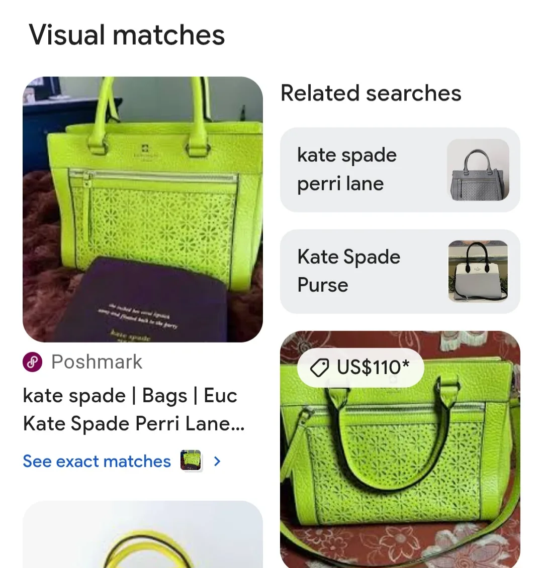 Kate Spade Perri Lane Leather Tote - Lime Green image indicator(3)