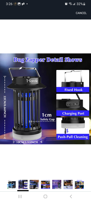 Morole Bug Zapper,4200V Electric Bug Zapper,Indoor Bug Zapper - photo 4