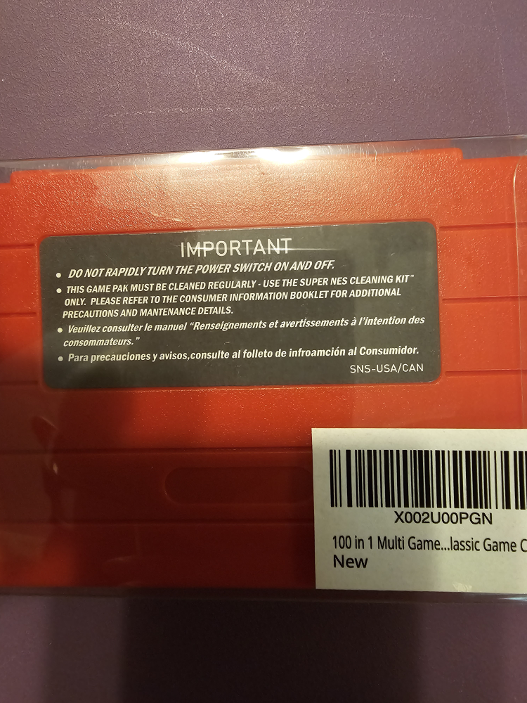 100 in 1 Multi Game Classic Game Cartridge - New - photo 2