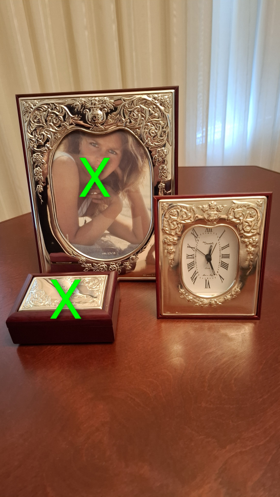 925 Sterling Silver Framed Tabletop Clock- Made in Italy