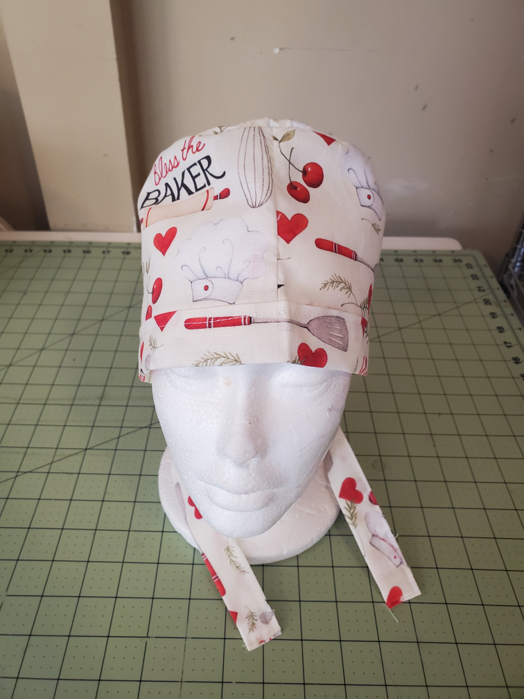 Hand Crafted "Bless the Baker" Scrub Cap New - photo 4