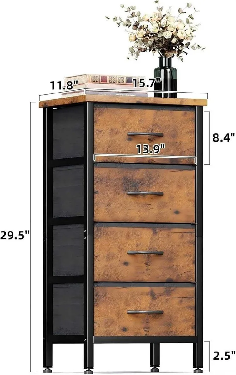 4-Drawer Dresser, Brown & Black