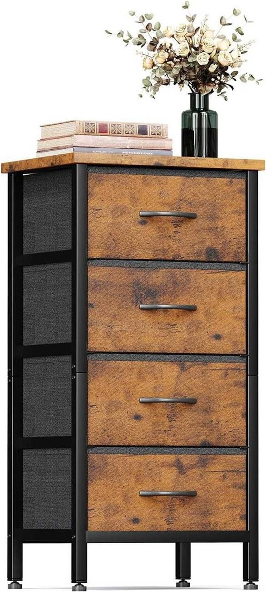 4-Drawer Dresser, Brown & Black - photo 2