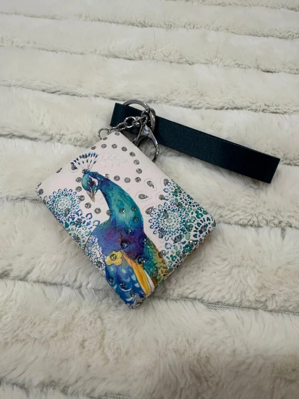 Peacock Design Compact Mirror with Strap image indicator(3)