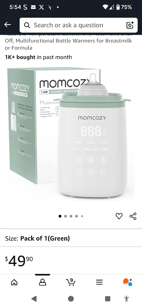 Baby Feeding Set - Warmer + Cleaner + Glass Bottles image indicator(3)