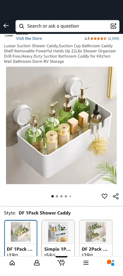 Luxear Suction Shower Caddy - New in Box! thumbnail