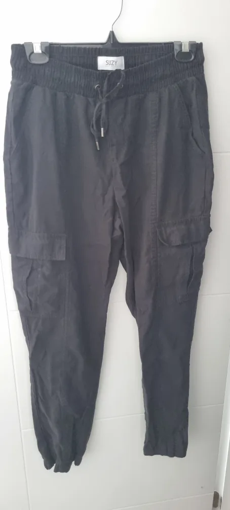 Suzy Shier Black Cargo Pants thumbnail