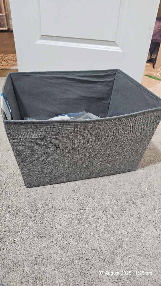 Fabric Storage Basket - Grey