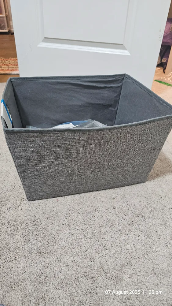 Fabric Storage Basket - Grey thumbnail