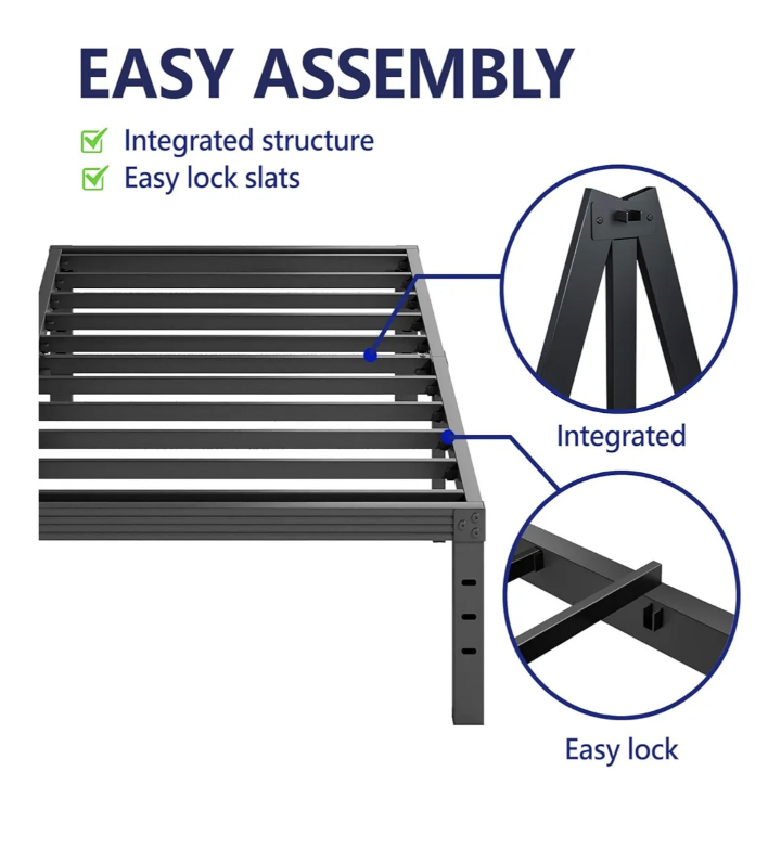 Unopened box brand new Twin XL Metal Bed Frame - 80"x38" - photo 3