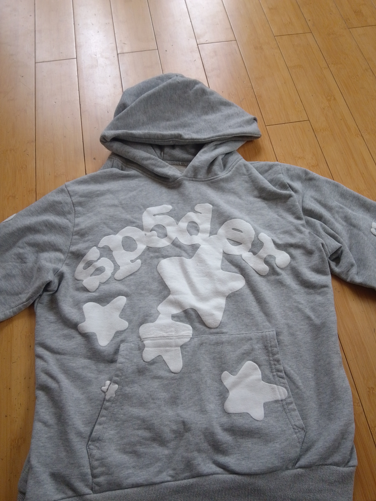 Sp5der Grey Hoodie - Size S