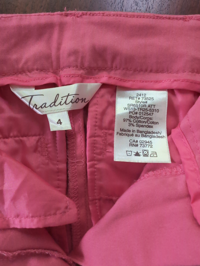 Tradition Pink Cropped Pants - Size 4 - photo 5