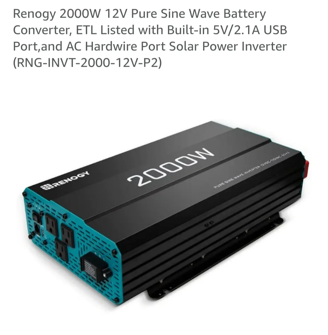 Renogy 2000W 12V Pure Sine Wave Inverter thumbnail