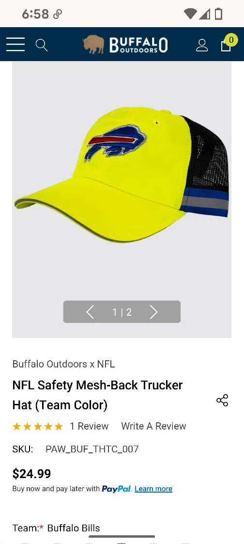 Mens Buffalo Bills Hi-Vis hat thumbnail