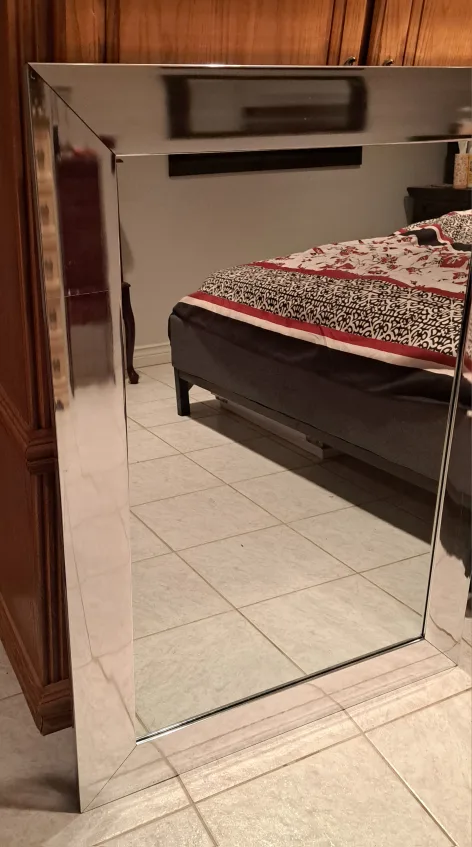 Large Silver Framed Mirror image indicator(3)