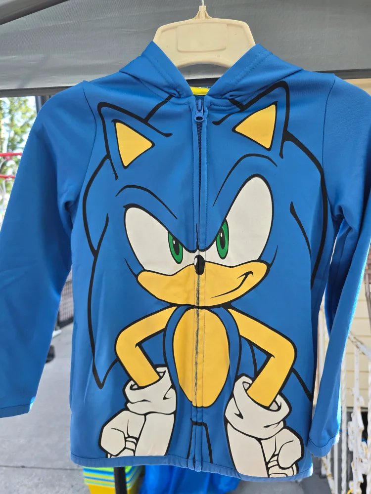Jumping Beans Sonic the Hedgehog Zip-Up Hoodie - Size 7 thumbnail