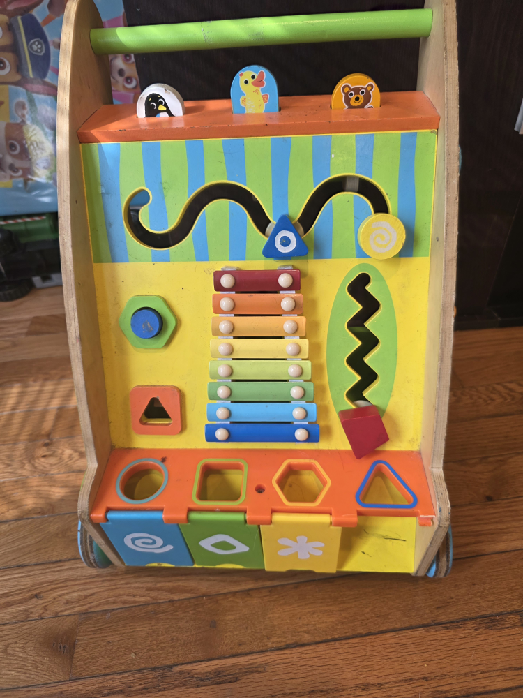 Wooden Baby Walker Activity Center