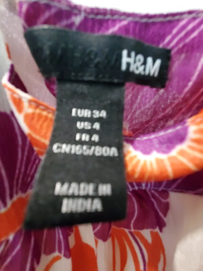 H&M bold floral summer dress image indicator(4)