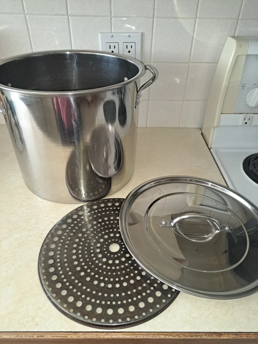 Stainless Steel Stock Pot with Lid and Steamer thumbnail