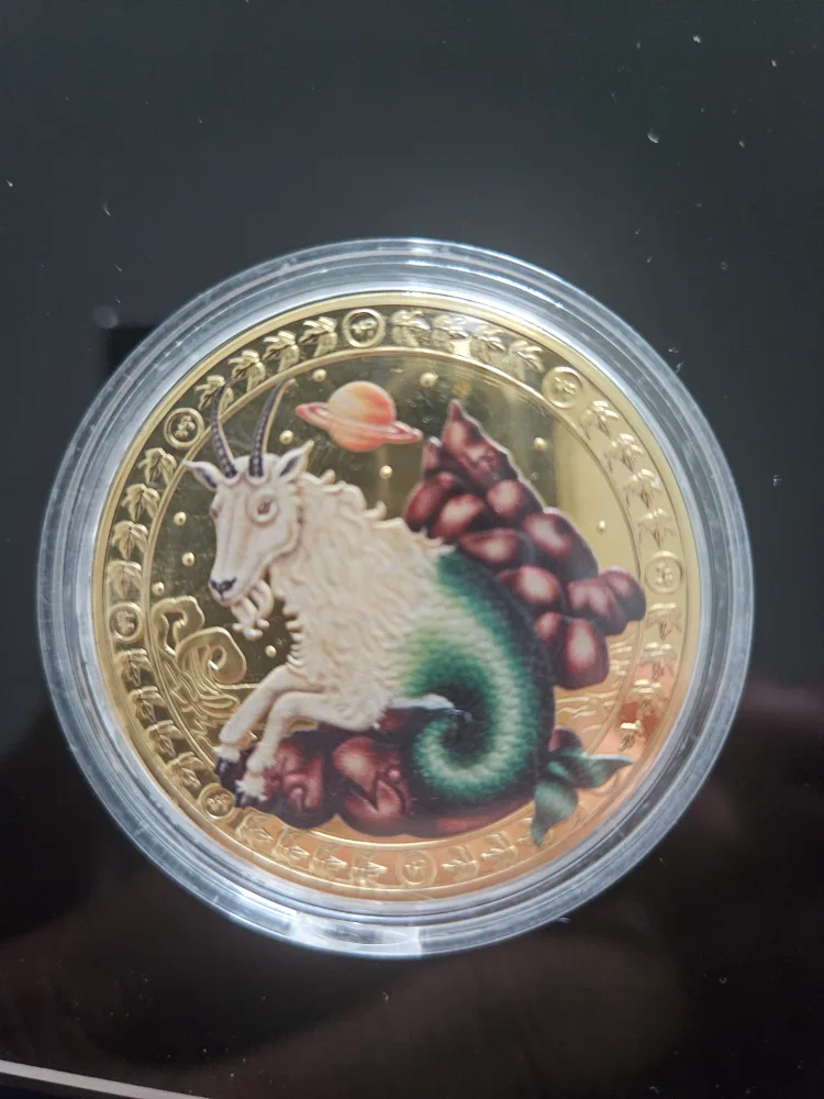 Aries Gold Plated Zodiac Coin thumbnail