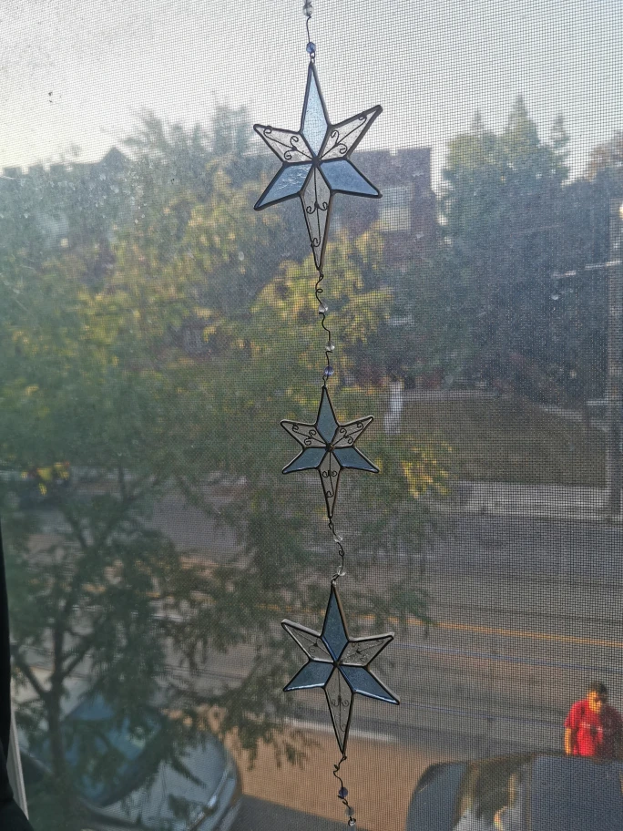Star Stained Glass Window Hanging - photo 4