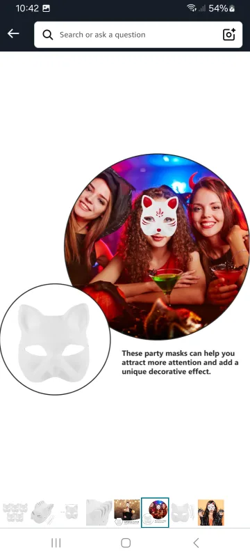 NEW!  DIY White Fox Mask - Cosplay, Halloween (5 pack) image indicator(3)