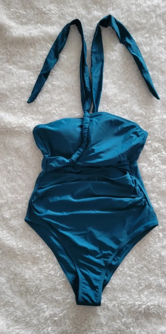 NWOT Teal Blue One-Piece Swimsuit image indicator(2)