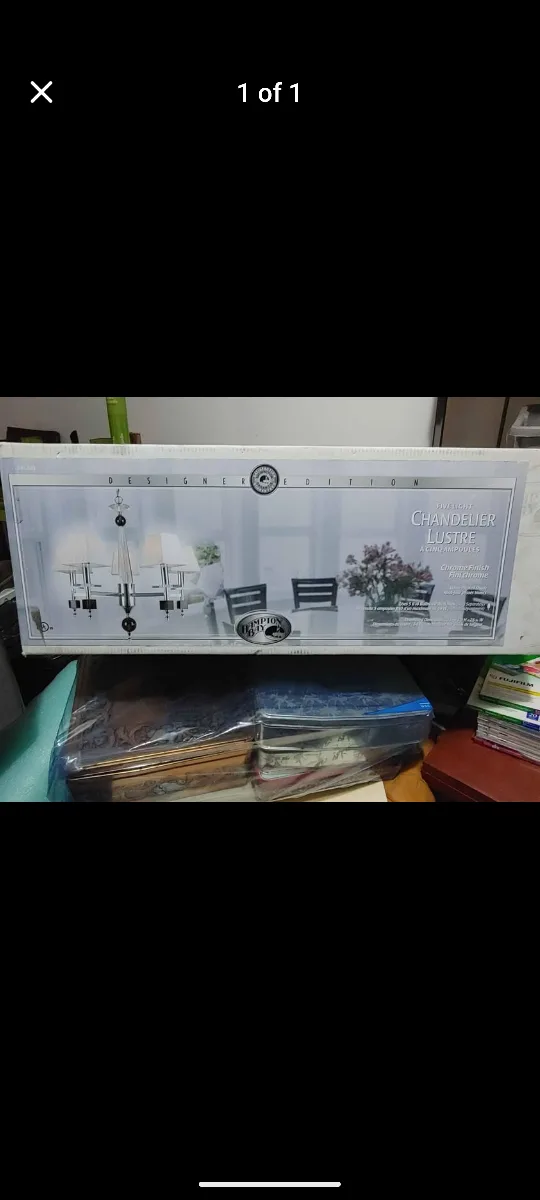 Hampton Bay Chandelier - Chrome Finish