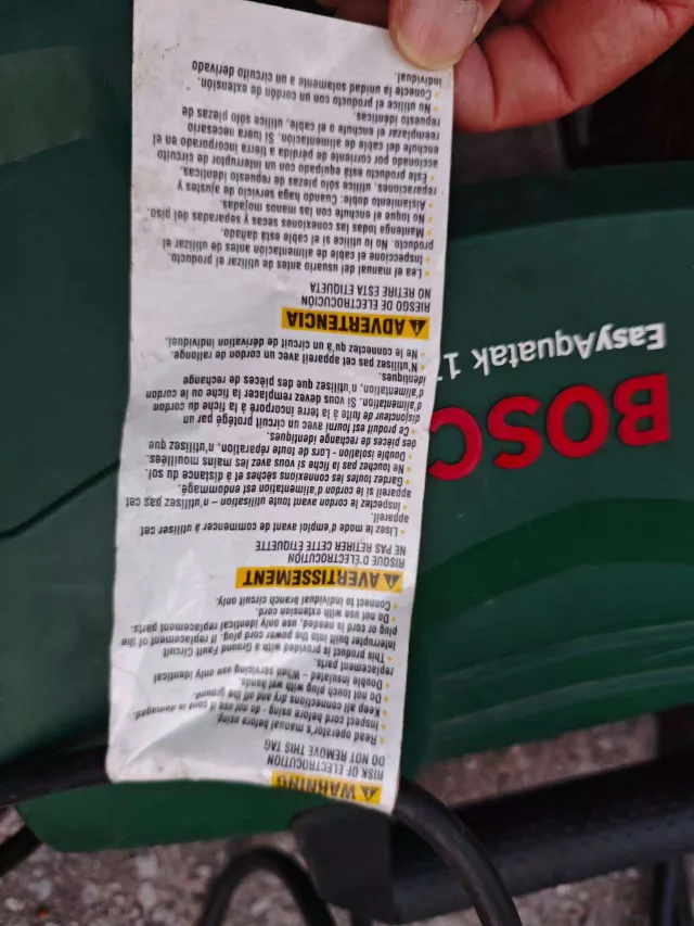 Bosch EasyAquatak 1700 Pressure Washer image indicator(3)