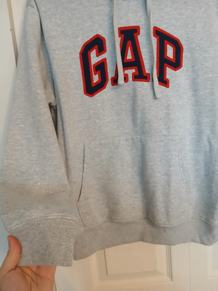 GAP gray hoodie with logo, size small (S)+ image indicator(5)