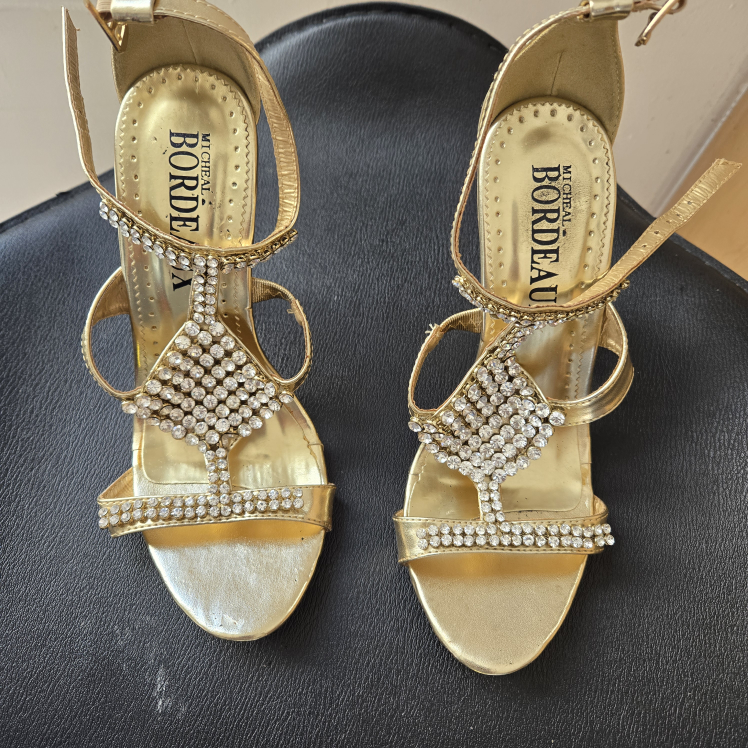 Michel Bordeau Gold Heels